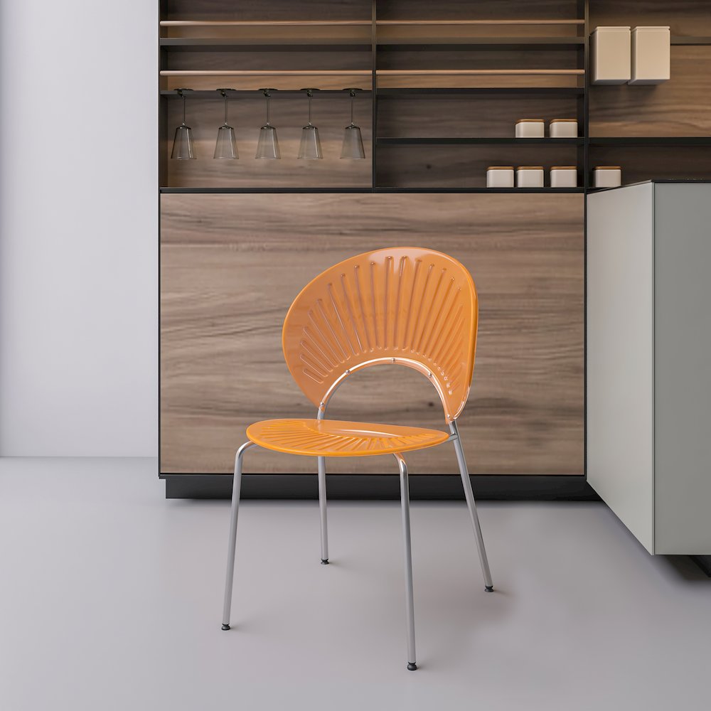 Opulent Series Modern Amber Dining Chair
