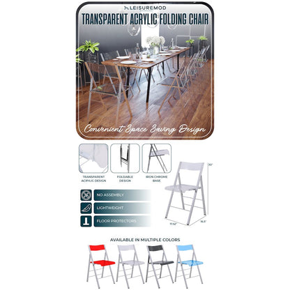 Menno Modern Acrylic Folding Chair