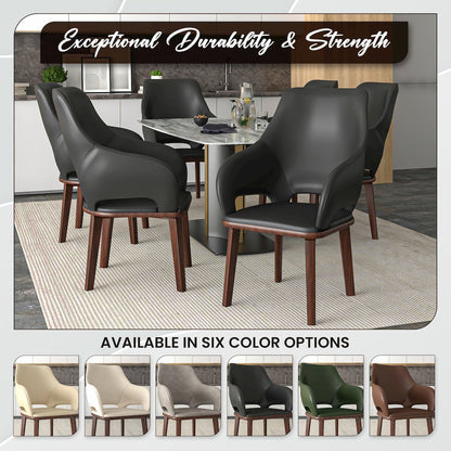 Vivara Collection Modern Dining Chair in Dark Grey