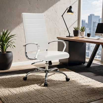 Benmar High-Back Leather Office Chair
