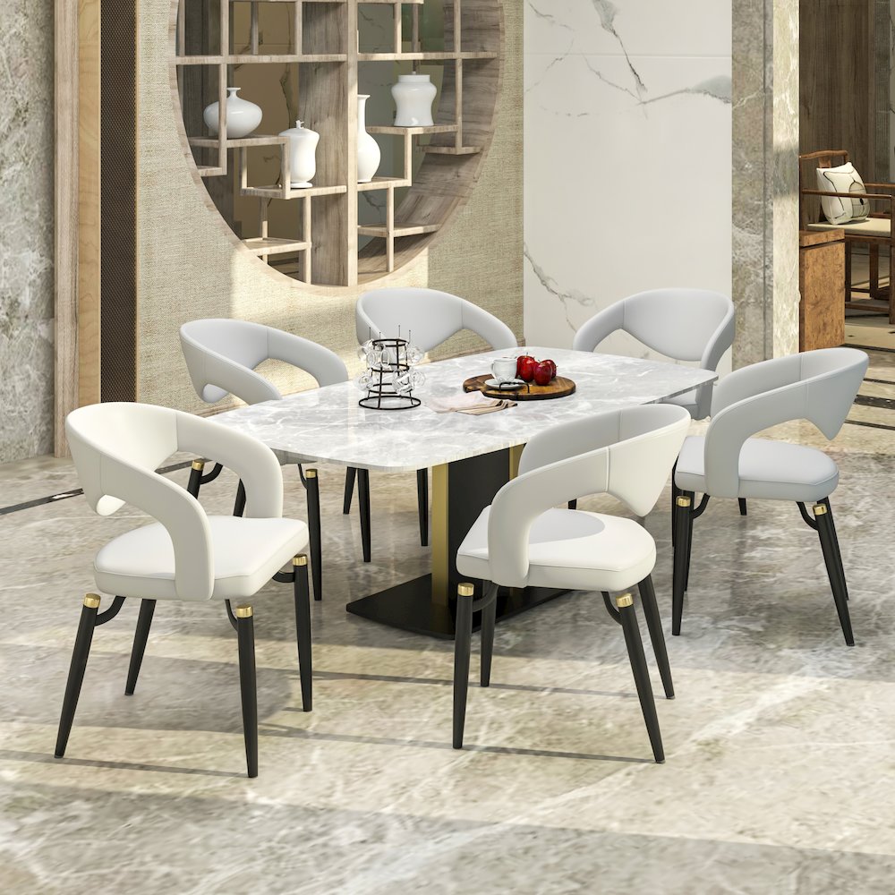 Entice Collection Modern Dining Chair in Grey