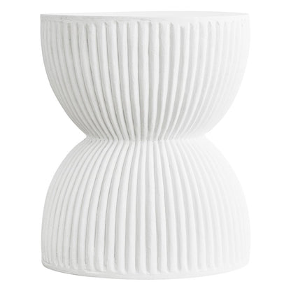 Modern Side End Table Spire Series In White