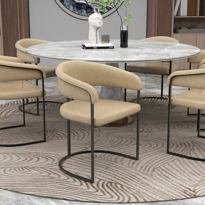 Aero Collection Modern Dining Chair in Toupe