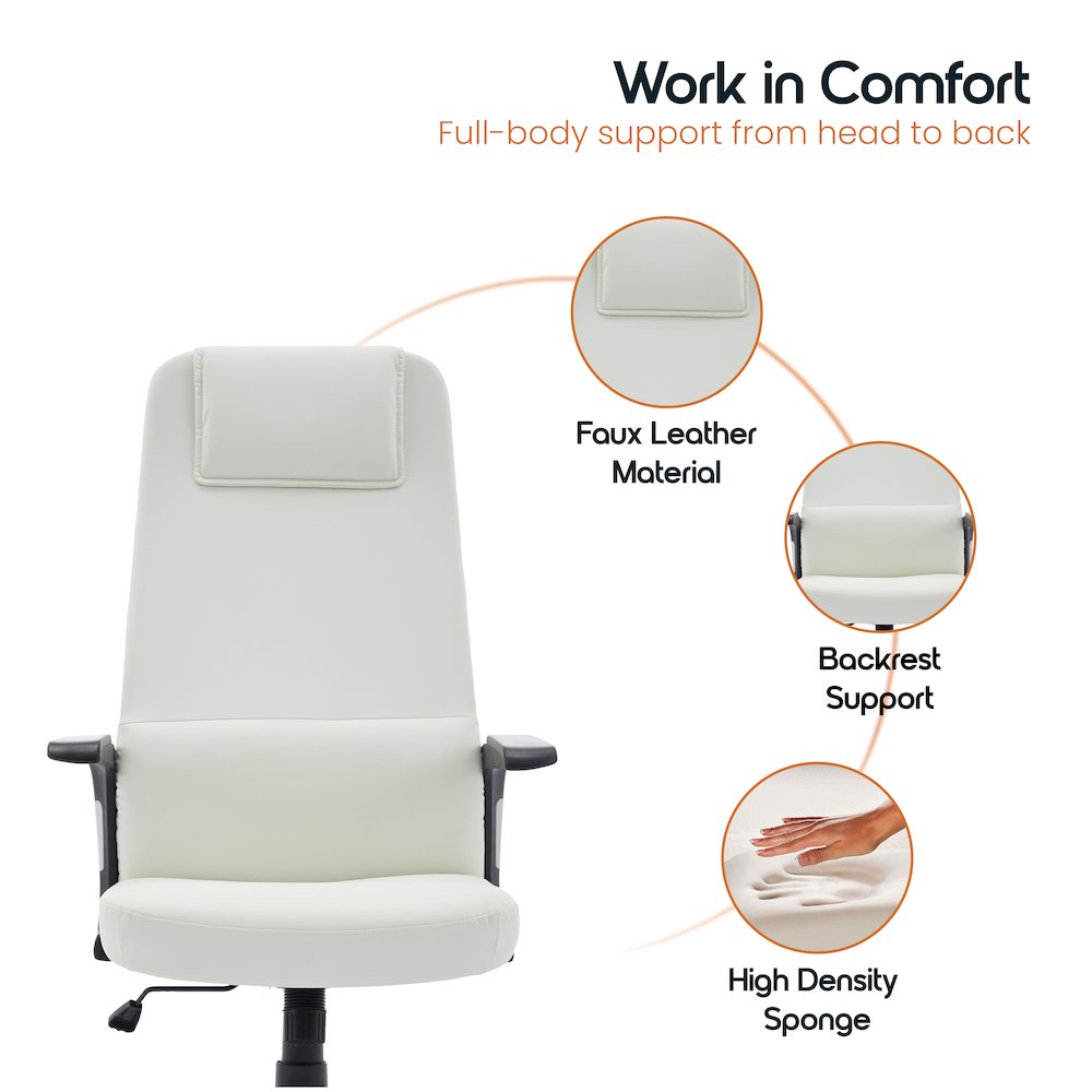 Nexa Collection Modern Office Chair In White