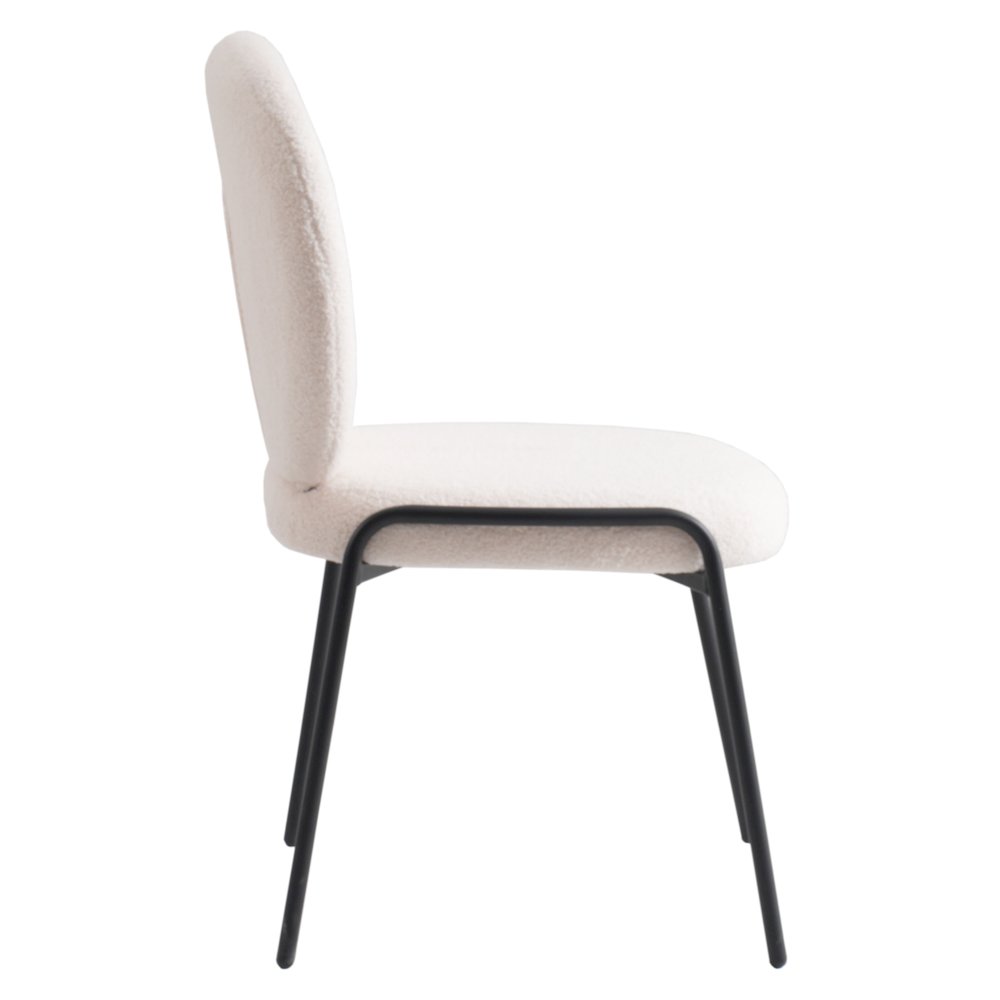 Celestial Mid-Century Modern Boucle Dining Side Chair