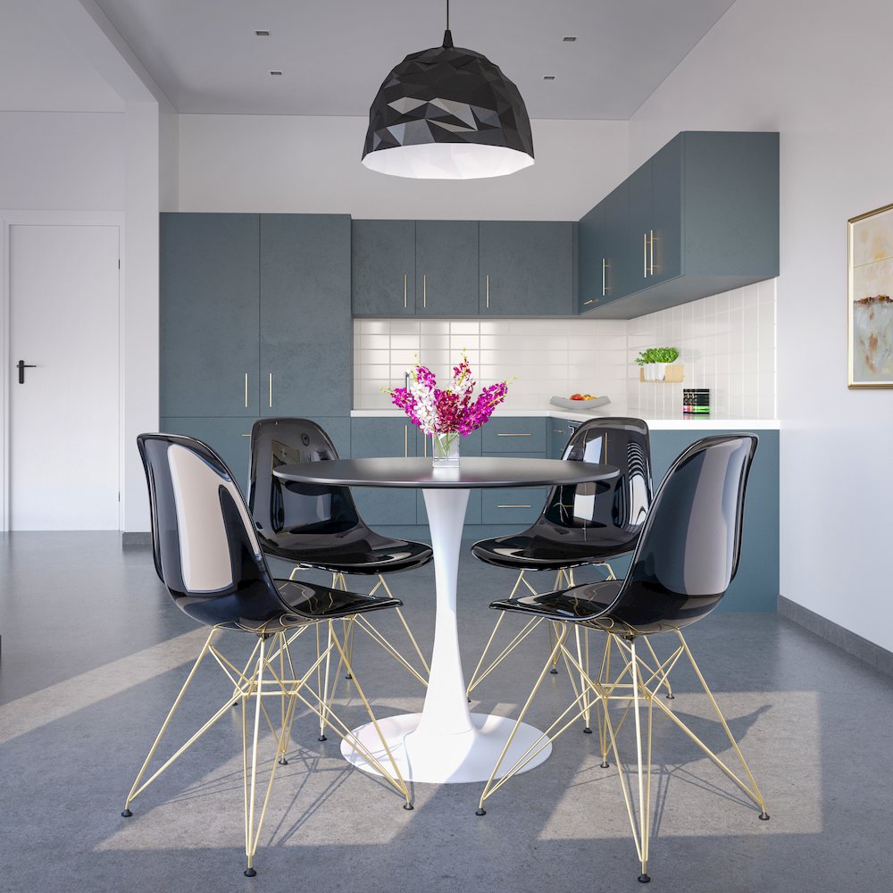 5-Piece Dining Set with 35" Round Dining Table