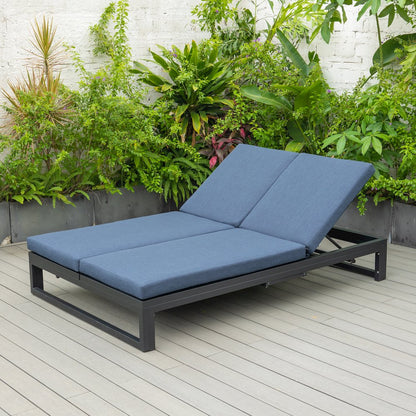 Chelsea Convertible Lounge Reclining Double Chaise With Cushions