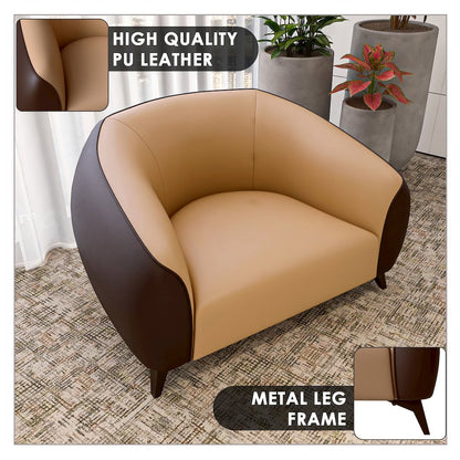 Opula Collection Single Seater Sofa In Brown