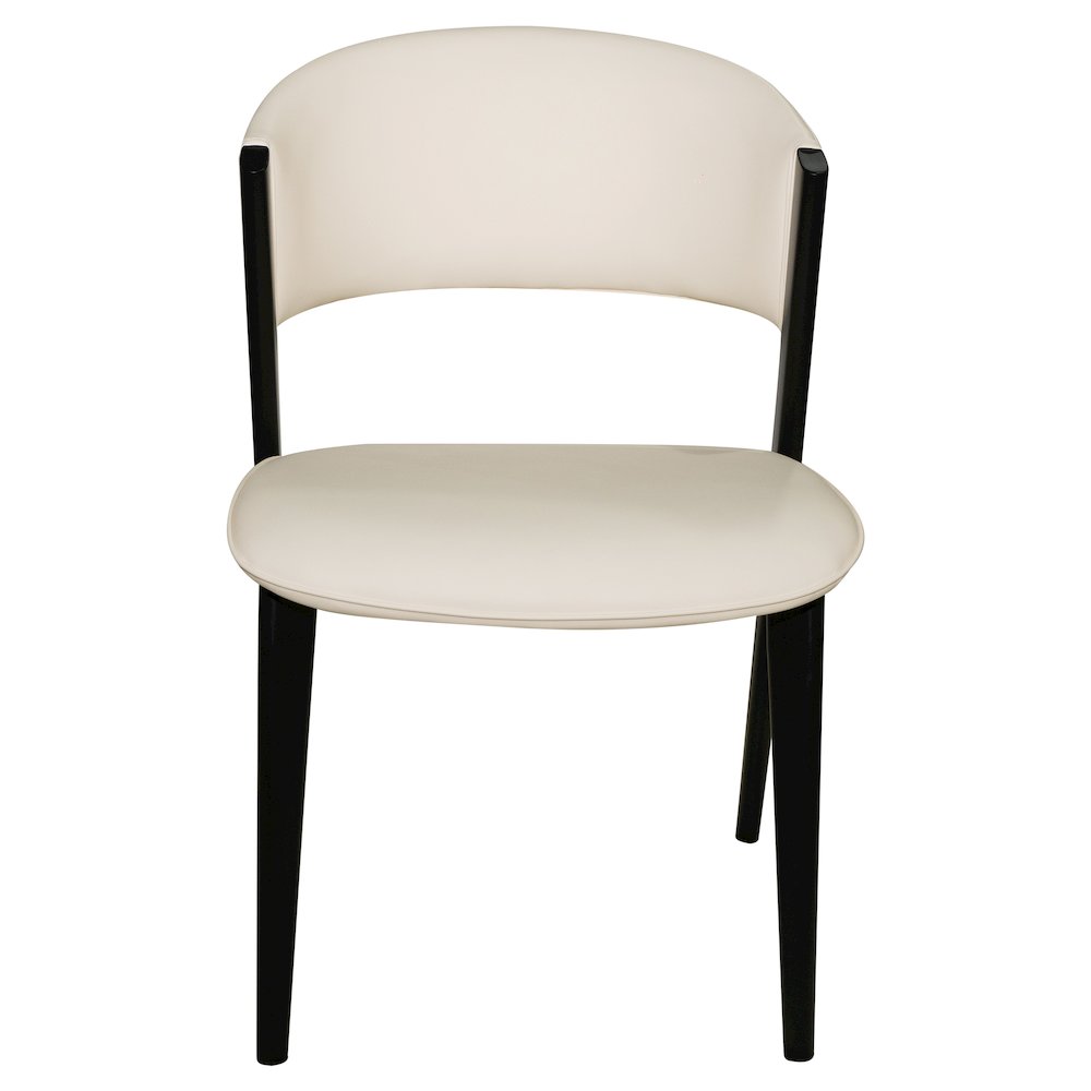 Aspen Collection Modern Dining Chair Black Frame in White