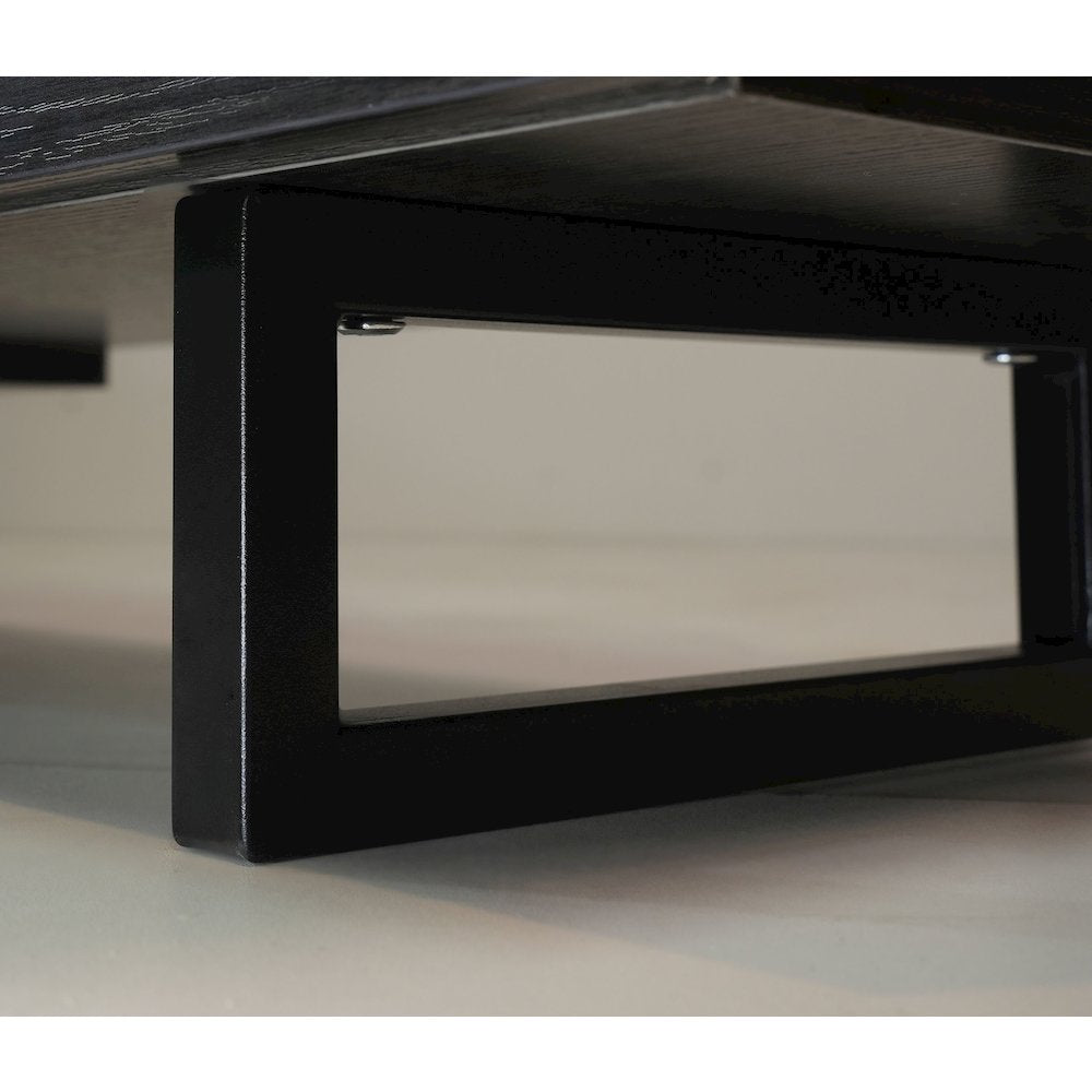 Avery Mid-Century Modern TV Stand with MDF Cabinet and Powder Coated Steel Legs