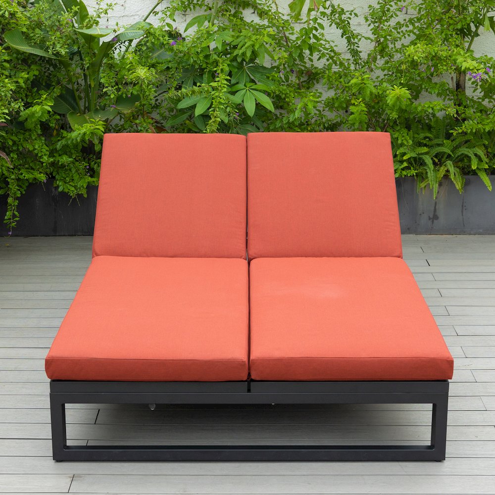 Chelsea Convertible Lounge Reclining Double Chaise With Cushions