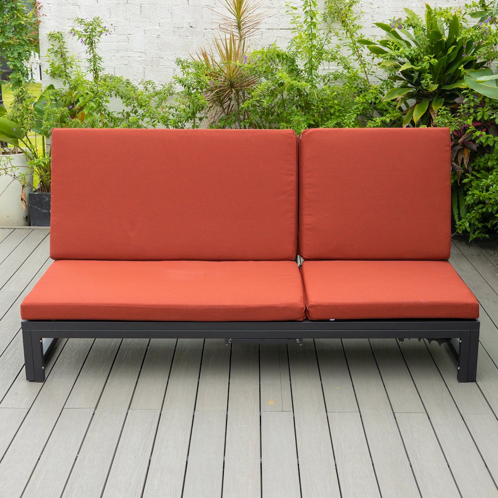 Chelsea Convertible Lounge Reclining Double Chaise With Cushions