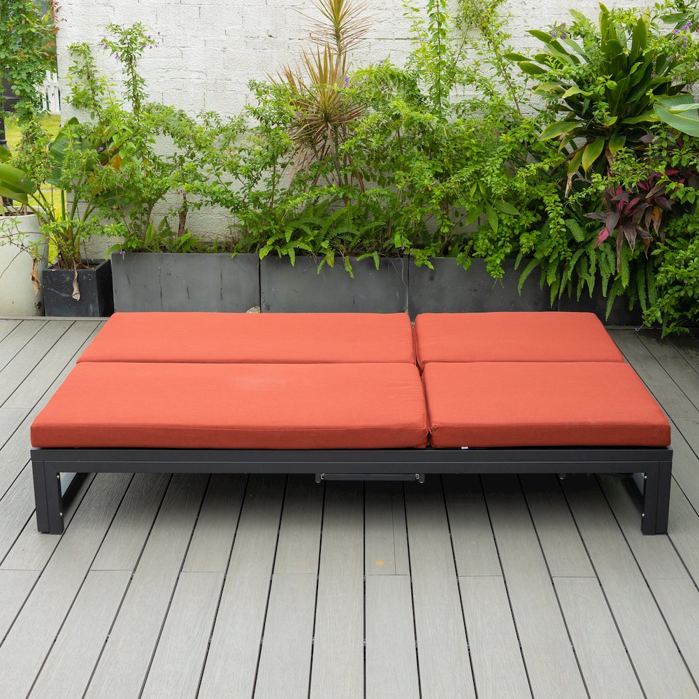 Chelsea Convertible Lounge Reclining Double Chaise With Cushions