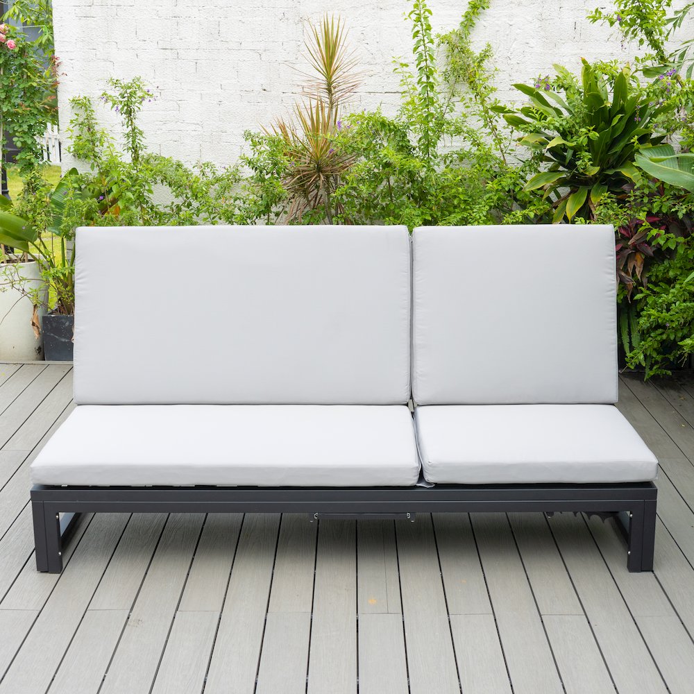 Chelsea Convertible Lounge Reclining Double Chaise With Cushions