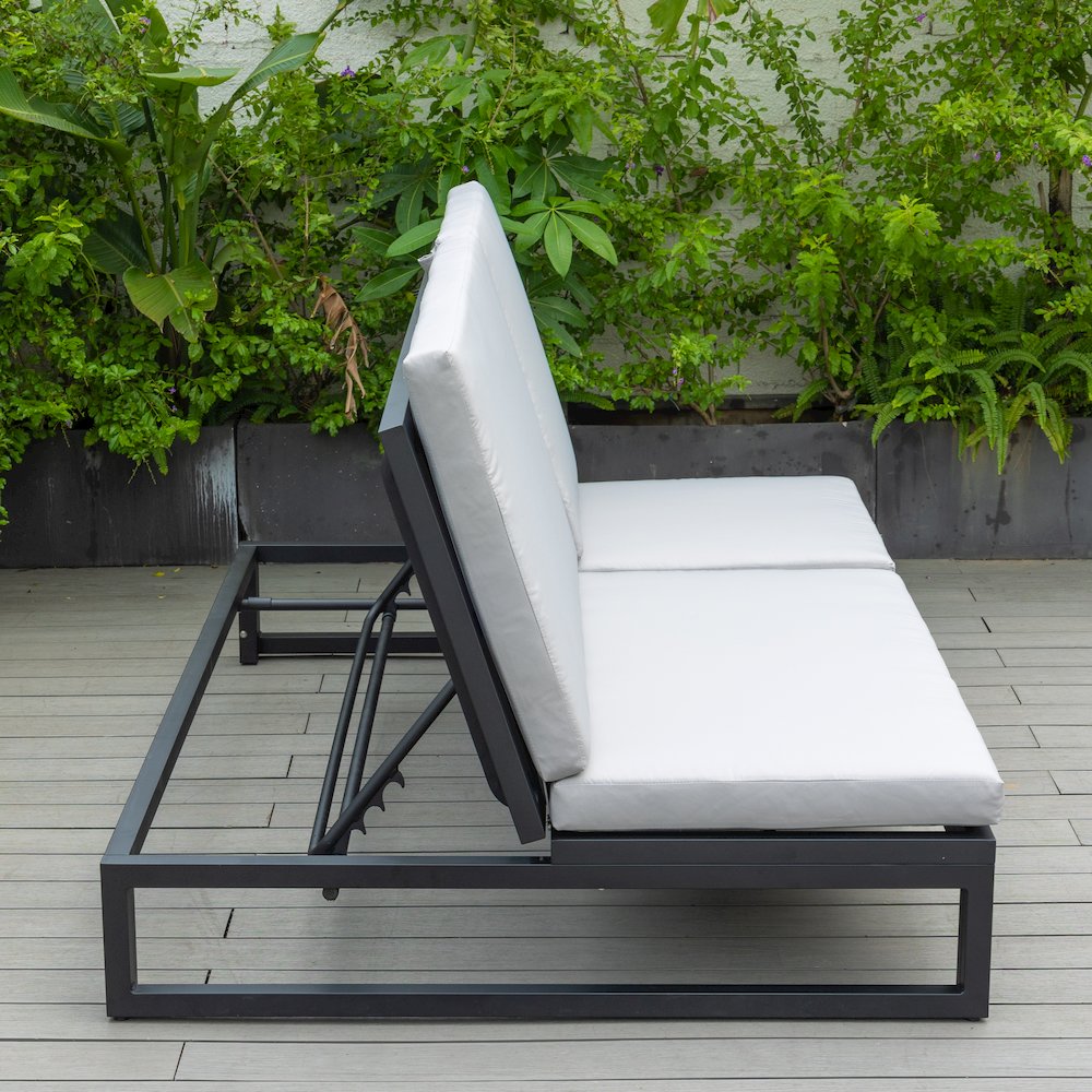 Chelsea Convertible Lounge Reclining Double Chaise With Cushions