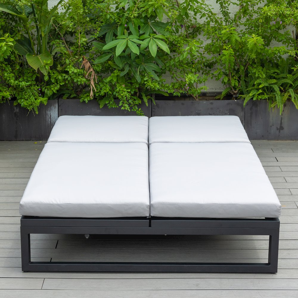 Chelsea Convertible Lounge Reclining Double Chaise With Cushions