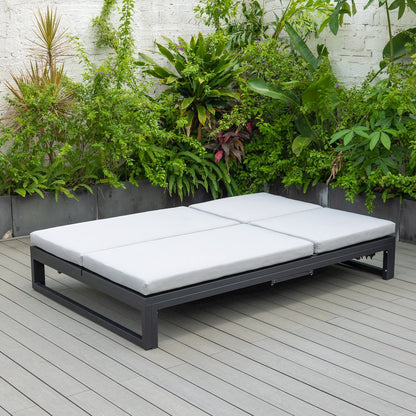 Chelsea Convertible Lounge Reclining Double Chaise With Cushions