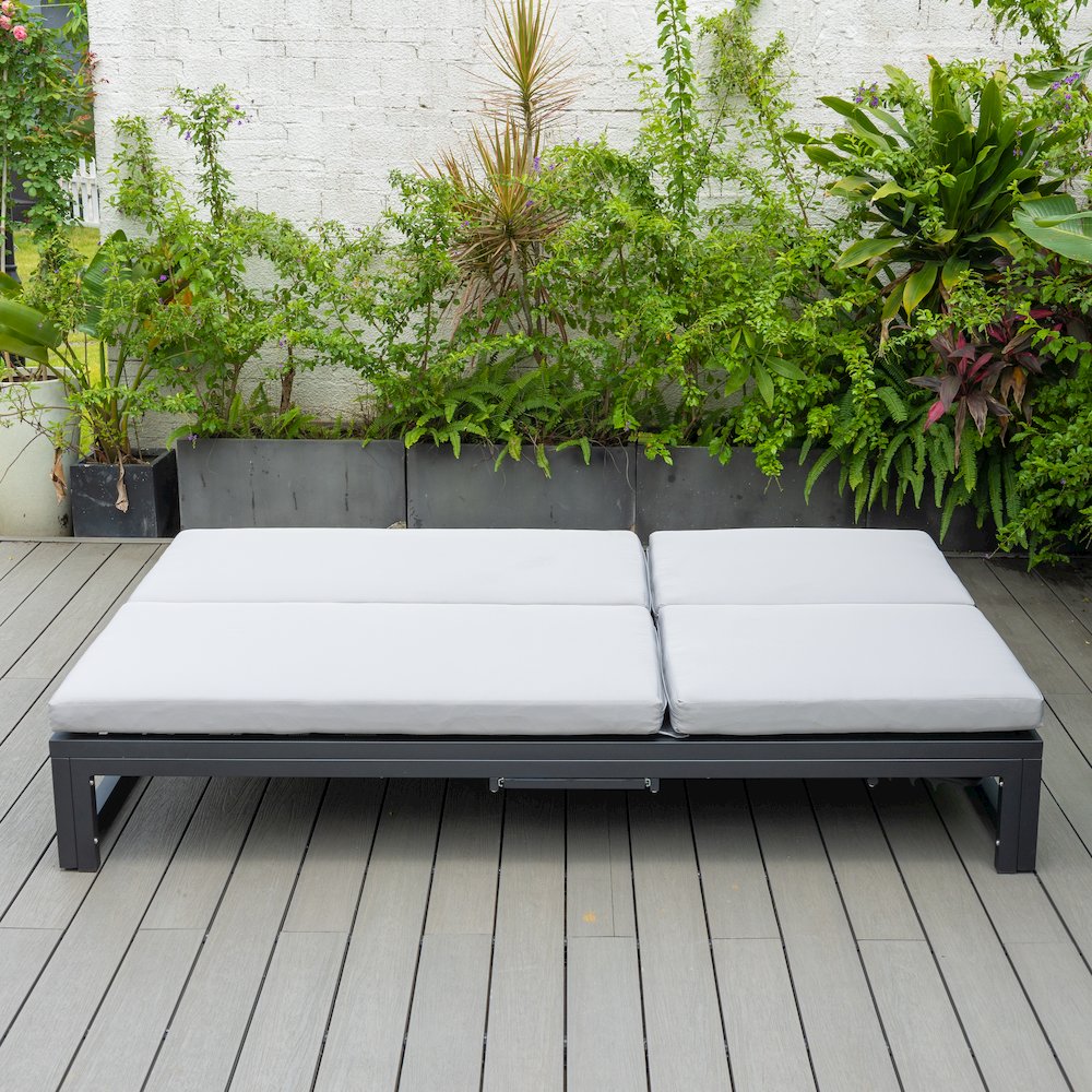 Chelsea Convertible Lounge Reclining Double Chaise With Cushions
