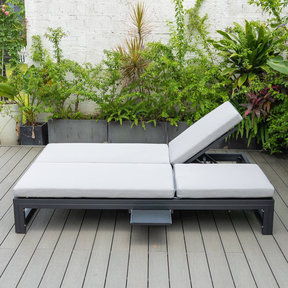 Chelsea Convertible Lounge Reclining Double Chaise With Cushions
