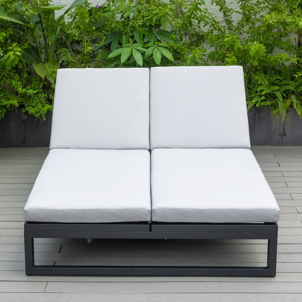 Chelsea Convertible Lounge Reclining Double Chaise With Cushions