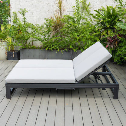 Chelsea Convertible Lounge Reclining Double Chaise With Cushions