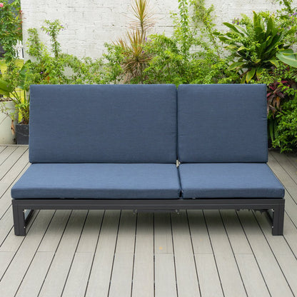 Chelsea Convertible Lounge Reclining Double Chaise With Cushions