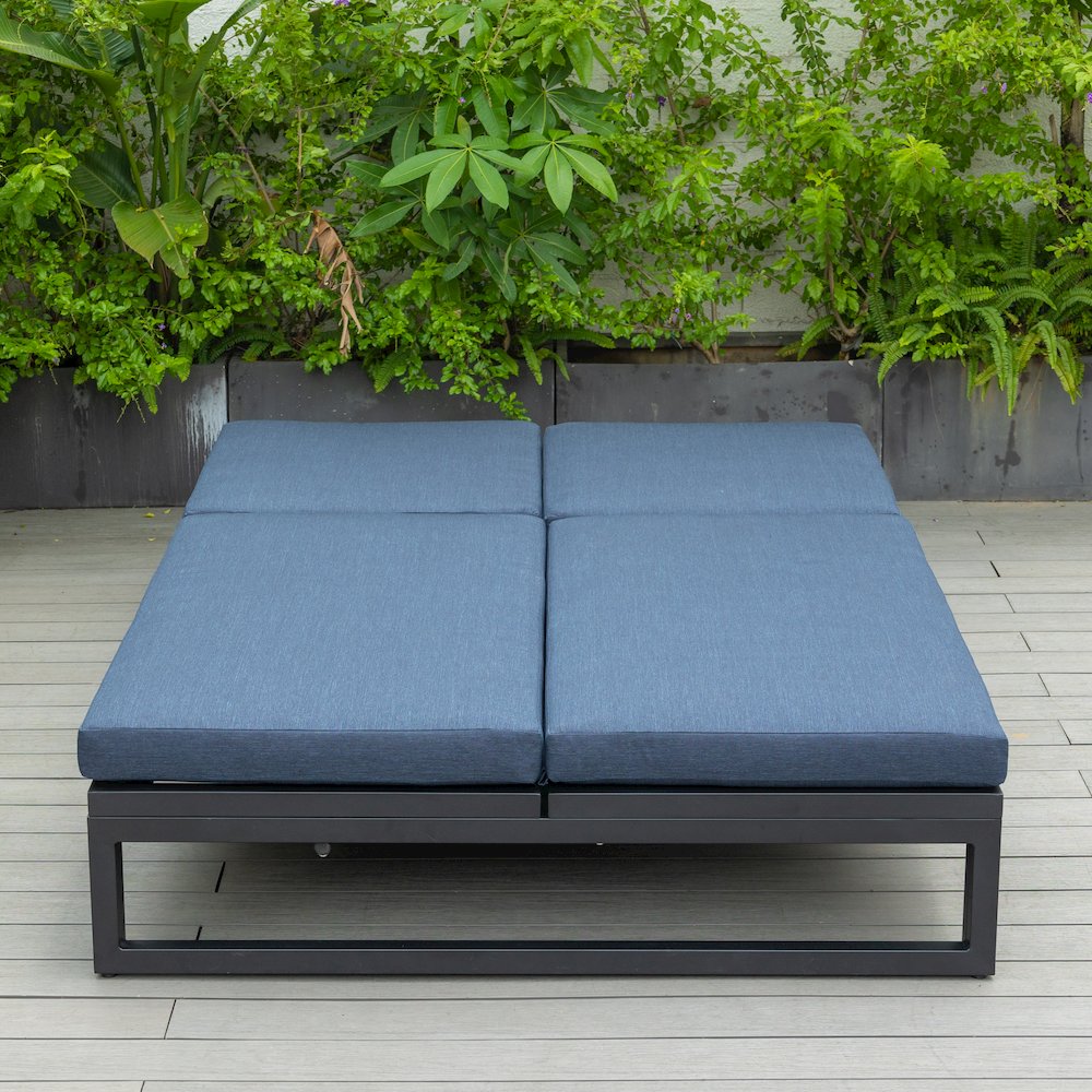Chelsea Convertible Lounge Reclining Double Chaise With Cushions