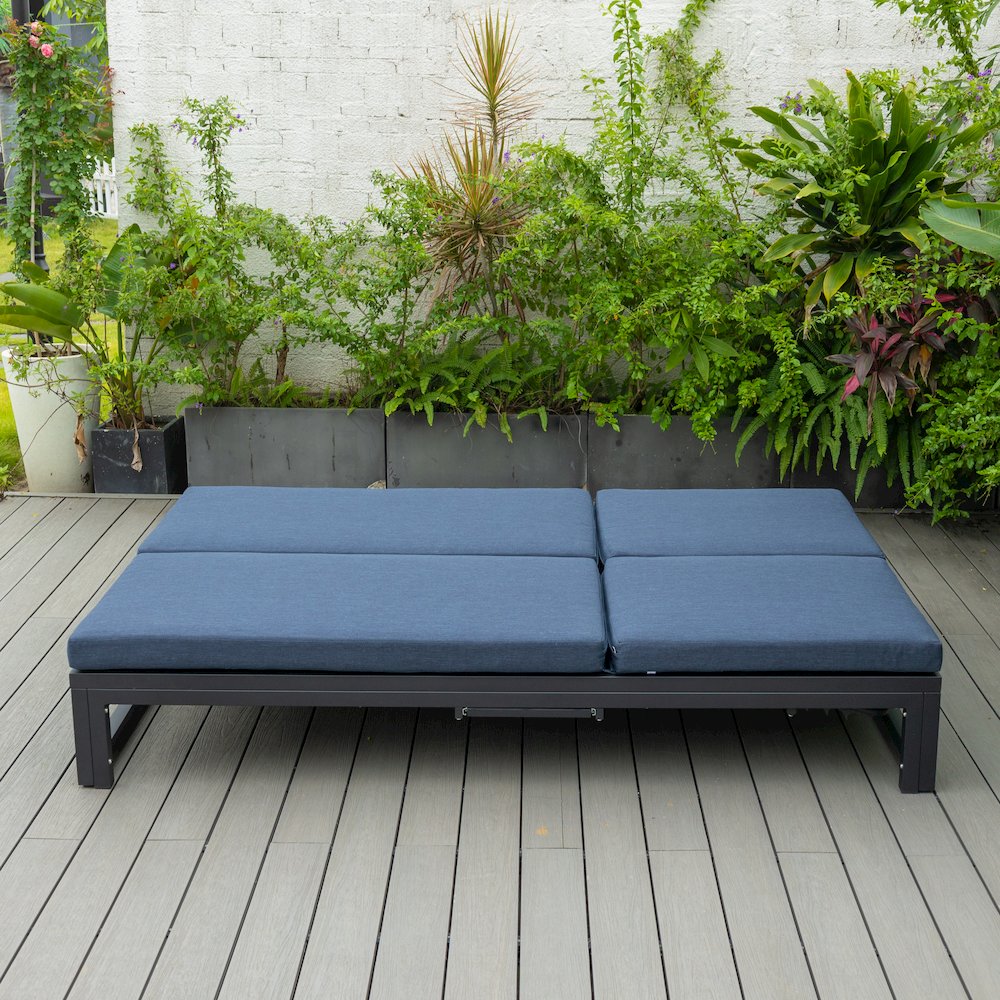 Chelsea Convertible Lounge Reclining Double Chaise With Cushions