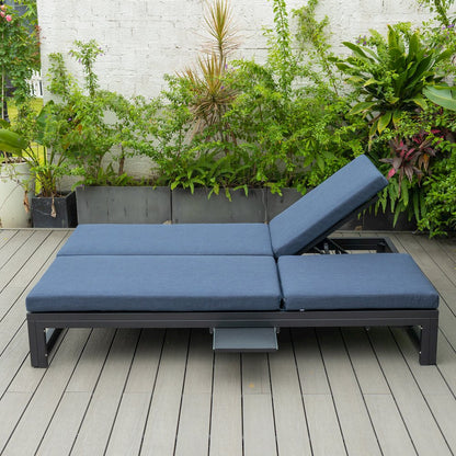 Chelsea Convertible Lounge Reclining Double Chaise With Cushions