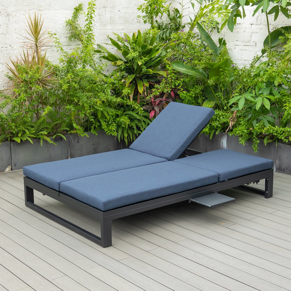 Chelsea Convertible Lounge Reclining Double Chaise With Cushions