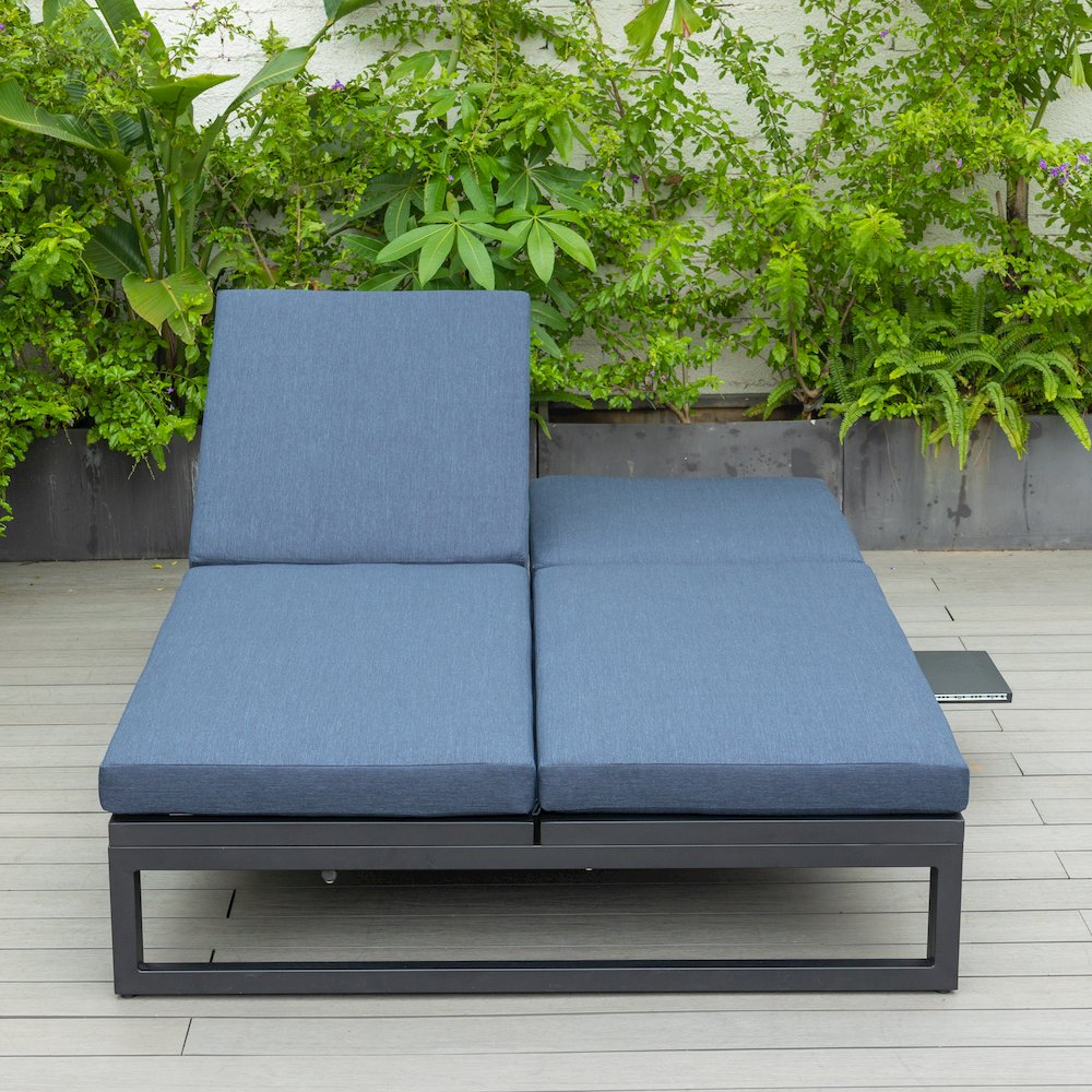 Chelsea Convertible Lounge Reclining Double Chaise With Cushions