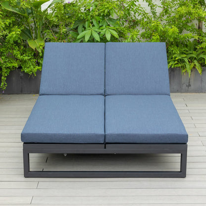 Chelsea Convertible Lounge Reclining Double Chaise With Cushions