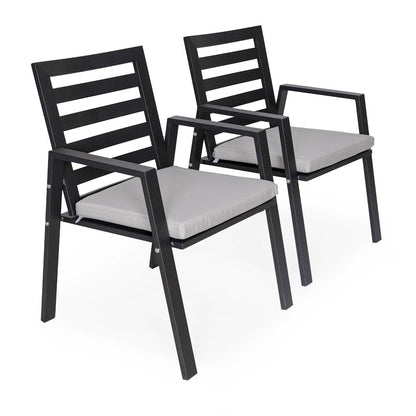 Chelsea Modern Patio Dining Armchair Set of 2