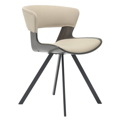Wooden Dining Chair in Light Taupe