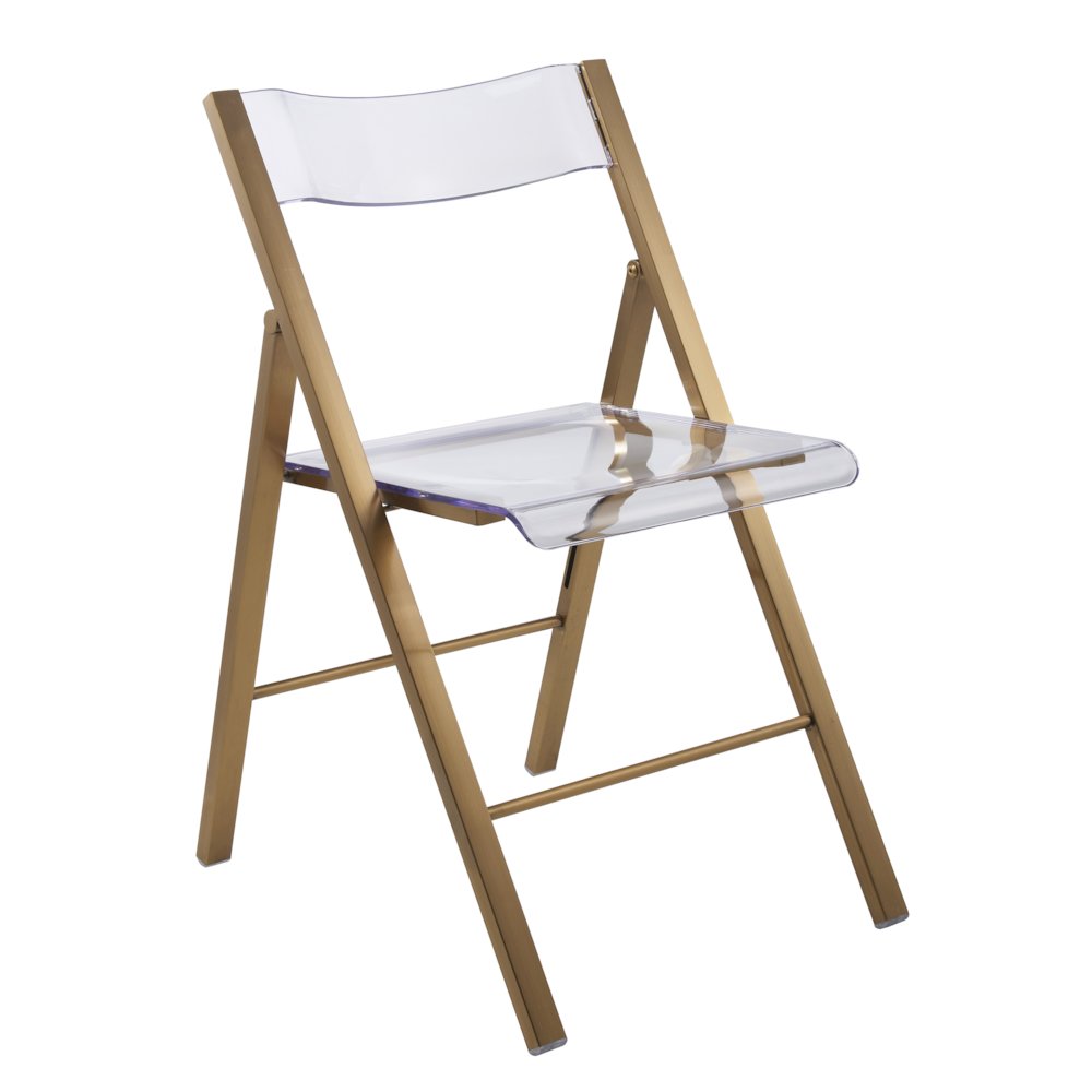 Menno Mid-Century Modern Acrylic Folding Chair