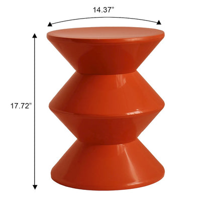 Aura Modern Plastic Side End Table, Indoor/Outdoor Use, Brown