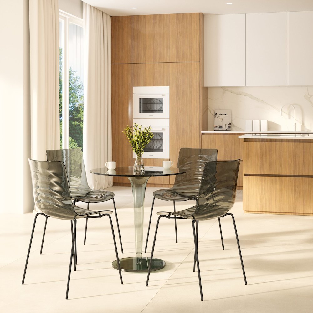 Astor Water Ripple Design Dining Chair