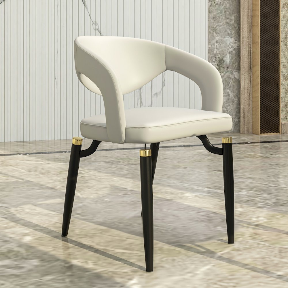 Entice Collection Modern Dining Chair Set of 2 in Grey