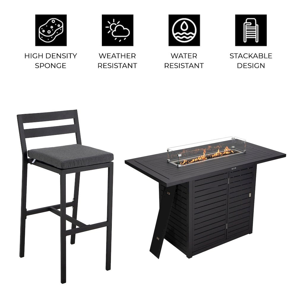 Chelsea Collection Aluminum Outdoor Dining Set