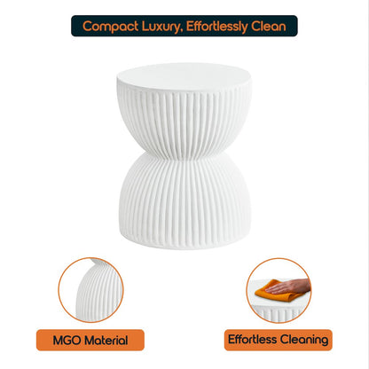 Modern Side End Table Spire Series In White