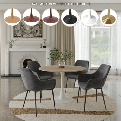 Bristol - Bistro Table - White base Natural wood Top