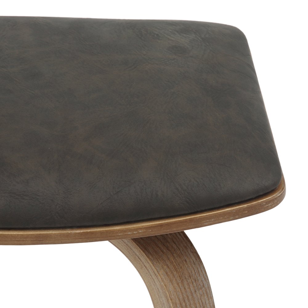 Wooden Counter Stool in Brown