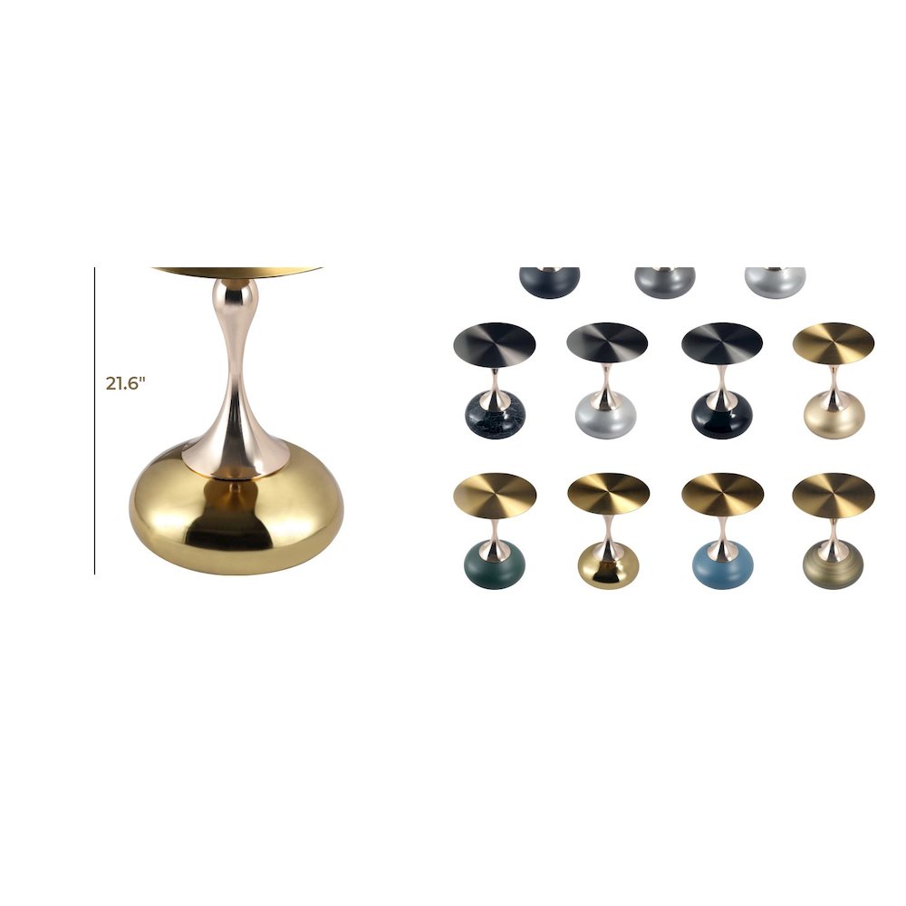 Savoy Collection Modern End Table In Gold