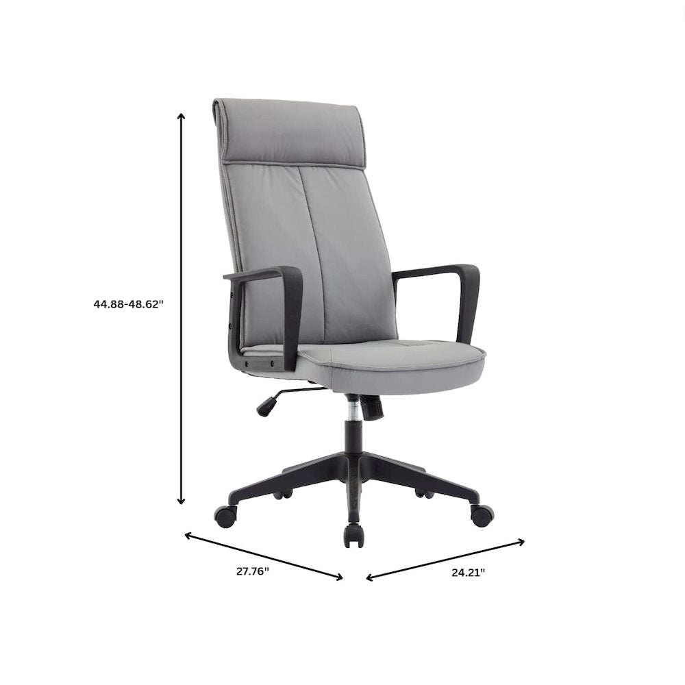 Aiaria Collection Modern Office Chair In Grey