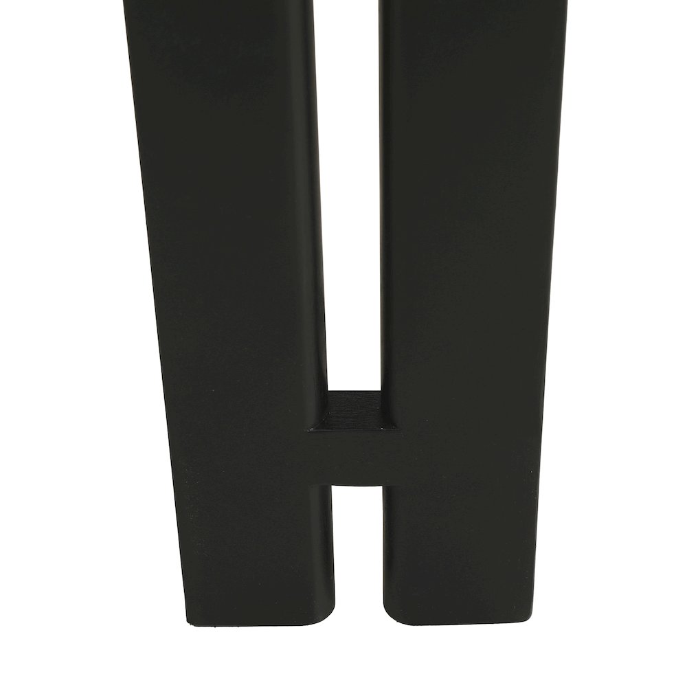 Velo Series Modern Dining Cha...Black Wood with Off White Seat Set of 4