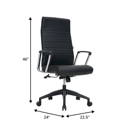 Hilton Modern High-Back Leather Office Chair