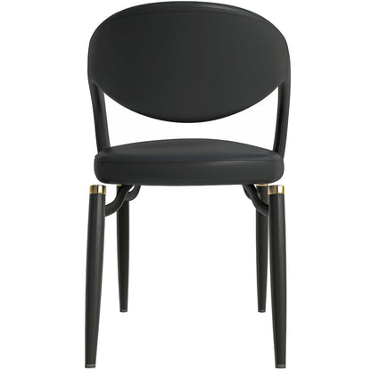 Entice Collection Modern Dining Chair Set of 2 in Charcoal Black