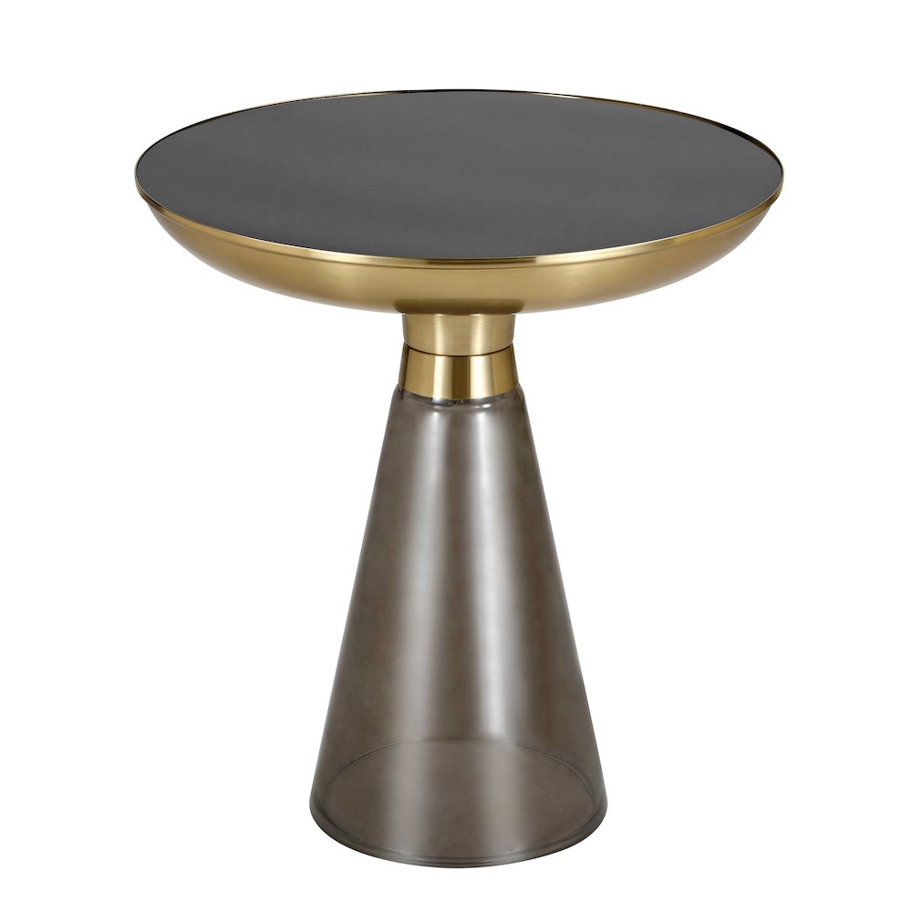 Hyalus Collection Glass Side table in Smoke