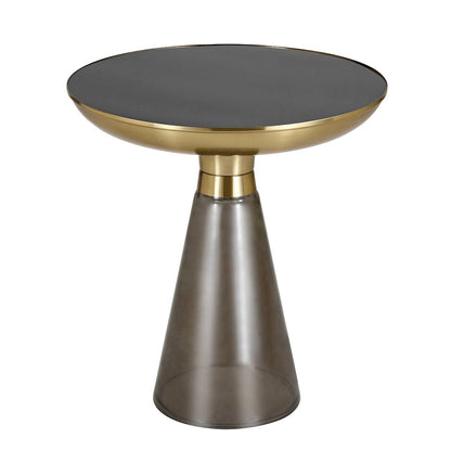 Hyalus Collection Glass Side table in Smoke