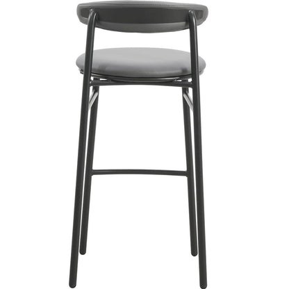 Lume Collection Modern Bar Stool in Charcoal Set of 2